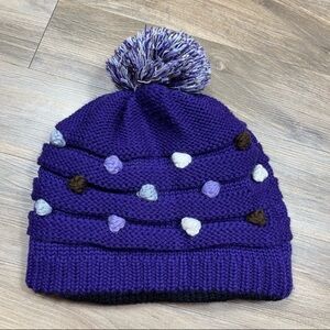 🆕 Purple Knit Pom-Pom Beanie!